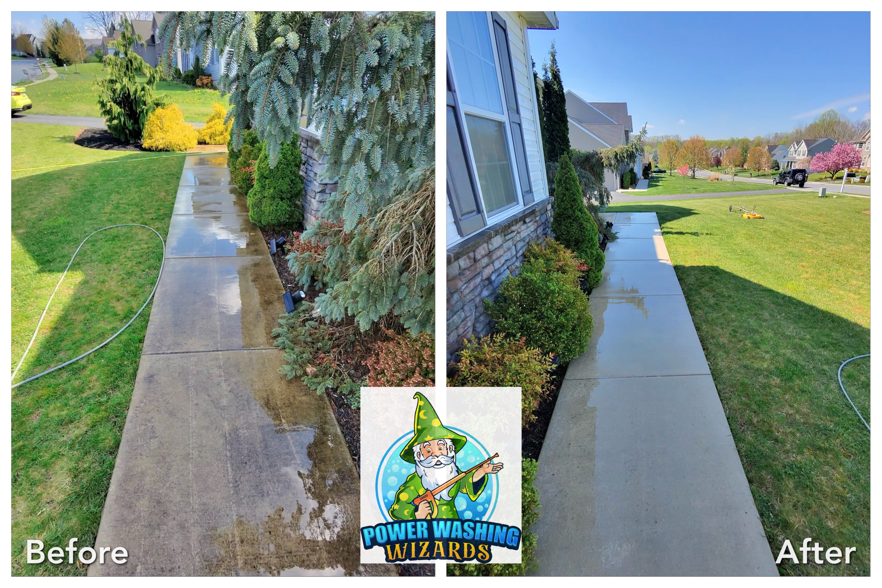 CONCRETE WALKWAY CLEANING IN DOYLESTOWN, PA