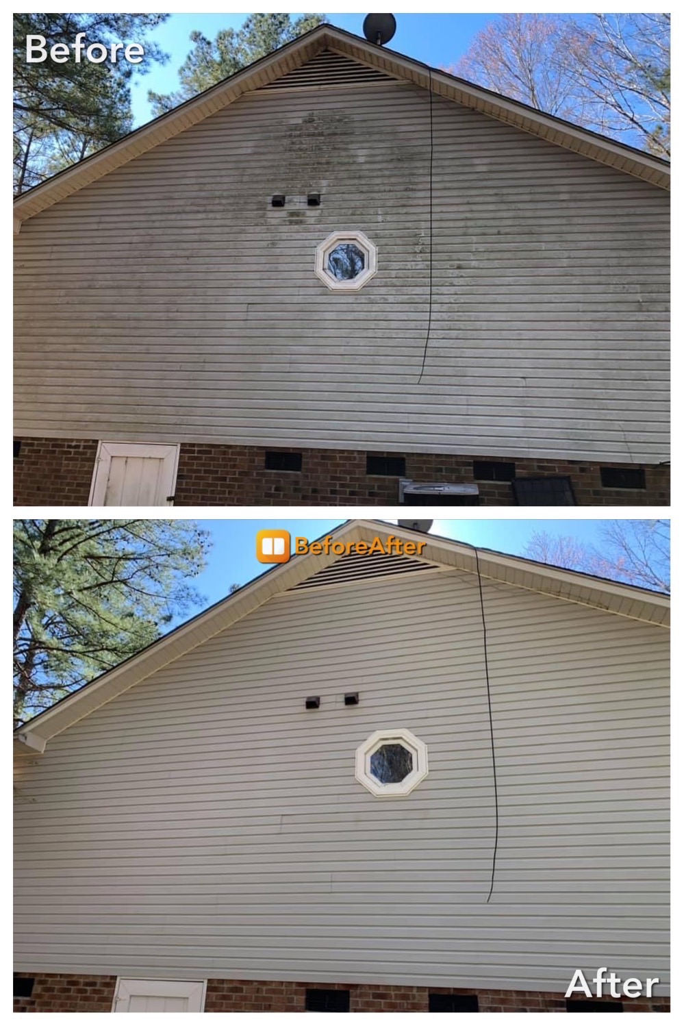 Power Washing Wizards Remove Nasty Stains from House in Warrington, PA